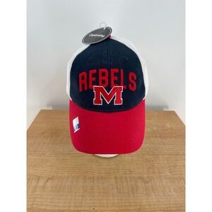 Ole Miss Rebels Captivating Headwear Trucker Hat Navy Red White Snapback NWT